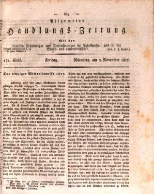 Allgemeine Handlungs-Zeitung Freitag 2. November 1827