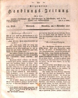 Allgemeine Handlungs-Zeitung Mittwoch 7. November 1827