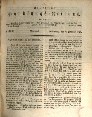 Allgemeine Handlungs-Zeitung Mittwoch 9. Januar 1828