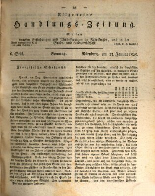 Allgemeine Handlungs-Zeitung Sonntag 13. Januar 1828