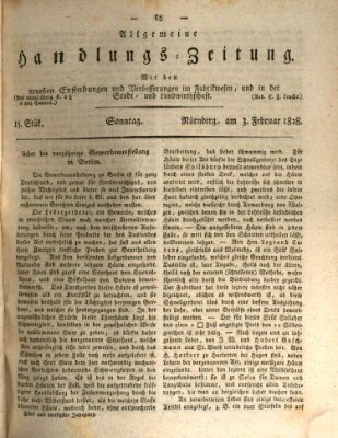 Allgemeine Handlungs-Zeitung Sonntag 3. Februar 1828