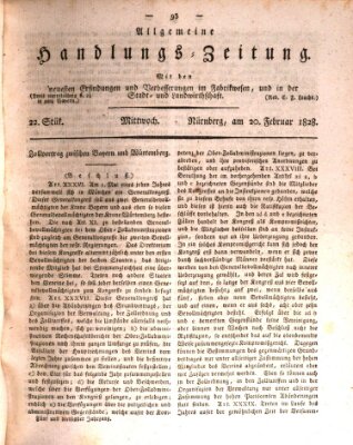 Allgemeine Handlungs-Zeitung Mittwoch 20. Februar 1828