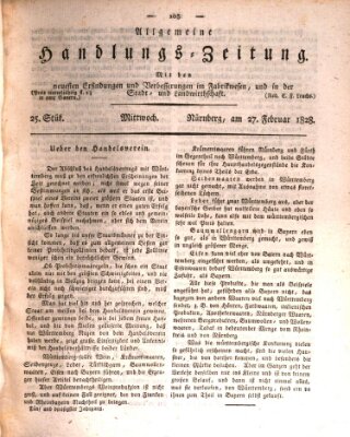 Allgemeine Handlungs-Zeitung Mittwoch 27. Februar 1828