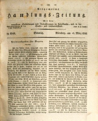 Allgemeine Handlungs-Zeitung Sonntag 16. März 1828