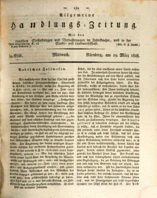 Allgemeine Handlungs-Zeitung Mittwoch 19. März 1828