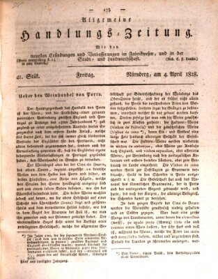 Allgemeine Handlungs-Zeitung Freitag 4. April 1828