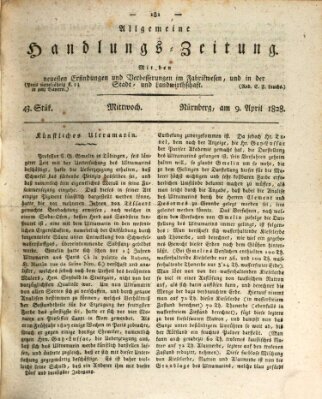 Allgemeine Handlungs-Zeitung Mittwoch 9. April 1828