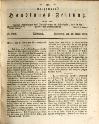 Allgemeine Handlungs-Zeitung Mittwoch 16. April 1828