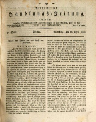 Allgemeine Handlungs-Zeitung Freitag 18. April 1828