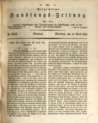 Allgemeine Handlungs-Zeitung Sonntag 20. April 1828