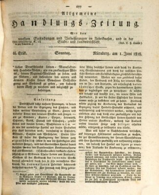 Allgemeine Handlungs-Zeitung Sonntag 1. Juni 1828