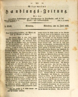 Allgemeine Handlungs-Zeitung Sonntag 22. Juni 1828