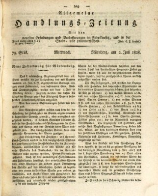 Allgemeine Handlungs-Zeitung Mittwoch 2. Juli 1828