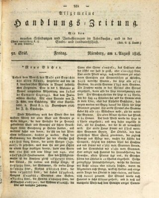 Allgemeine Handlungs-Zeitung Freitag 1. August 1828