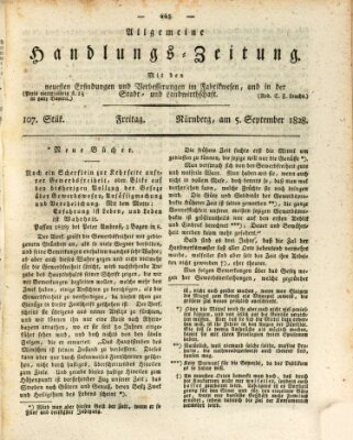 Allgemeine Handlungs-Zeitung Freitag 5. September 1828