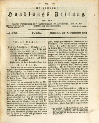 Allgemeine Handlungs-Zeitung Sonntag 7. September 1828