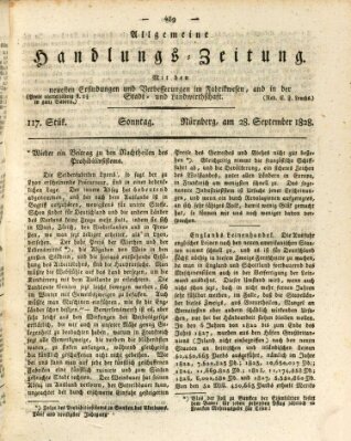 Allgemeine Handlungs-Zeitung Sonntag 28. September 1828