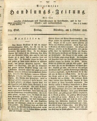 Allgemeine Handlungs-Zeitung Freitag 3. Oktober 1828