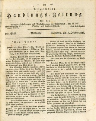 Allgemeine Handlungs-Zeitung Mittwoch 8. Oktober 1828