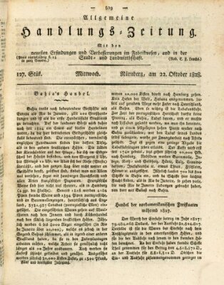 Allgemeine Handlungs-Zeitung Mittwoch 22. Oktober 1828