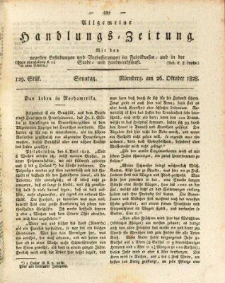 Allgemeine Handlungs-Zeitung Sonntag 26. Oktober 1828