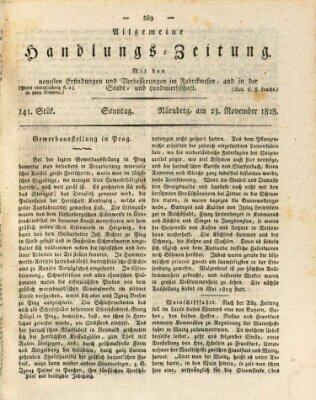 Allgemeine Handlungs-Zeitung Sonntag 23. November 1828