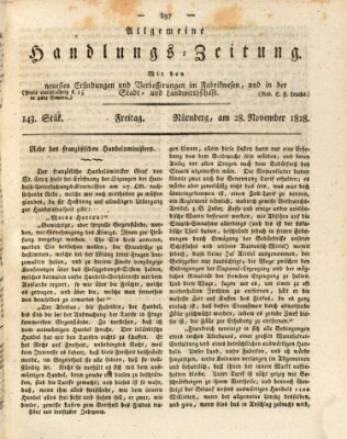 Allgemeine Handlungs-Zeitung Freitag 28. November 1828