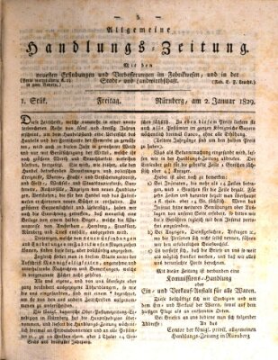 Allgemeine Handlungs-Zeitung Freitag 2. Januar 1829