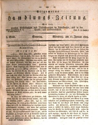 Allgemeine Handlungs-Zeitung Sonntag 11. Januar 1829