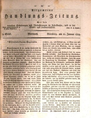 Allgemeine Handlungs-Zeitung Mittwoch 21. Januar 1829