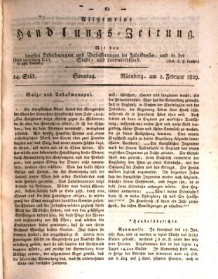 Allgemeine Handlungs-Zeitung Sonntag 1. Februar 1829