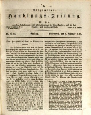 Allgemeine Handlungs-Zeitung Freitag 6. Februar 1829