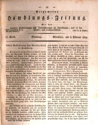 Allgemeine Handlungs-Zeitung Sonntag 8. Februar 1829