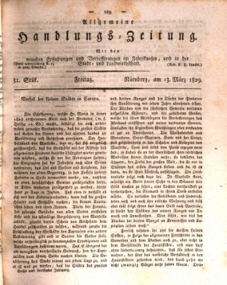 Allgemeine Handlungs-Zeitung Freitag 13. März 1829