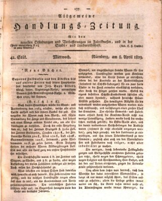 Allgemeine Handlungs-Zeitung Mittwoch 8. April 1829