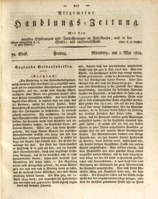 Allgemeine Handlungs-Zeitung Freitag 1. Mai 1829