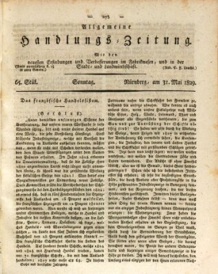 Allgemeine Handlungs-Zeitung Sonntag 31. Mai 1829