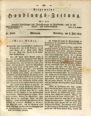 Allgemeine Handlungs-Zeitung Mittwoch 8. Juli 1829