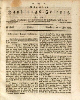 Allgemeine Handlungs-Zeitung Freitag 24. Juli 1829