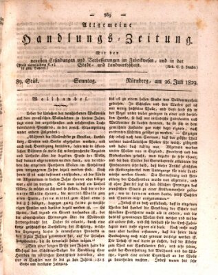 Allgemeine Handlungs-Zeitung Sonntag 26. Juli 1829