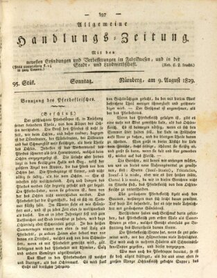 Allgemeine Handlungs-Zeitung Sonntag 9. August 1829