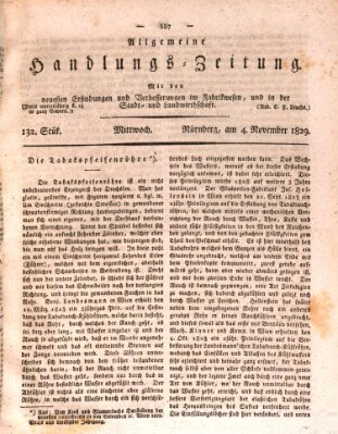 Allgemeine Handlungs-Zeitung Mittwoch 4. November 1829