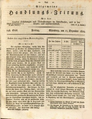 Allgemeine Handlungs-Zeitung Freitag 11. Dezember 1829