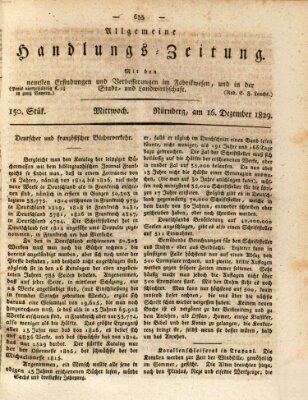 Allgemeine Handlungs-Zeitung Mittwoch 16. Dezember 1829