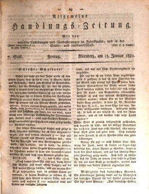 Allgemeine Handlungs-Zeitung Freitag 15. Januar 1830