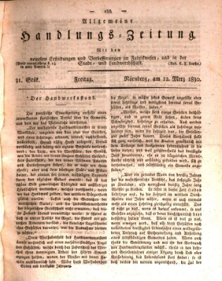 Allgemeine Handlungs-Zeitung Freitag 12. März 1830