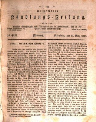 Allgemeine Handlungs-Zeitung Mittwoch 24. März 1830