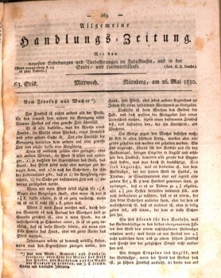 Allgemeine Handlungs-Zeitung Mittwoch 26. Mai 1830
