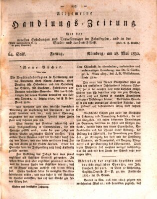Allgemeine Handlungs-Zeitung Freitag 28. Mai 1830