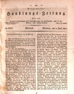 Allgemeine Handlungs-Zeitung Mittwoch 9. Juni 1830
